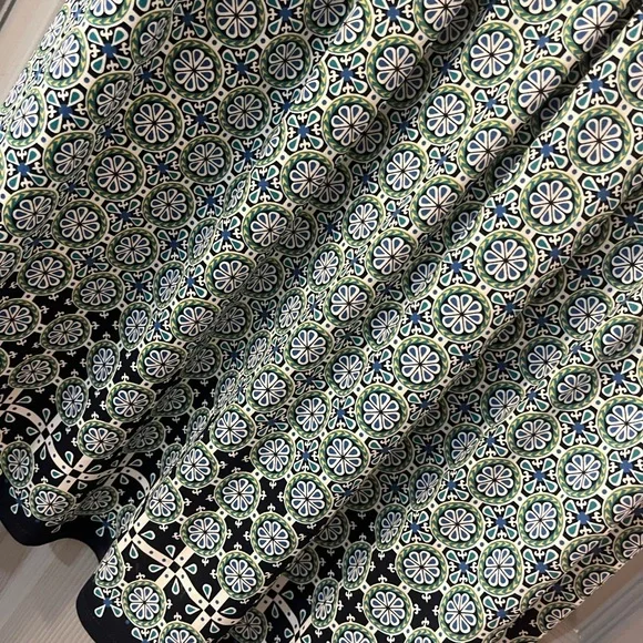 Max Studio Blue and Green Pleated Midi Sundress - Picture 3 of 3